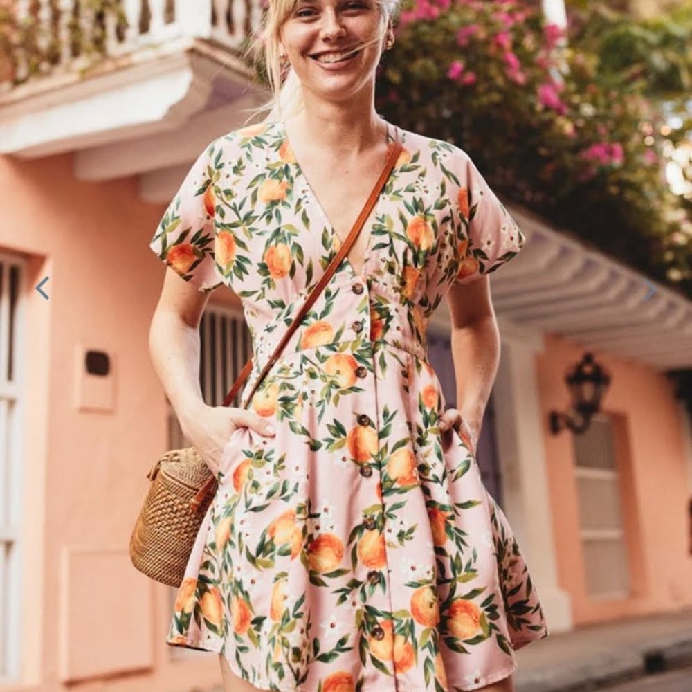 Marine Layer Camilla Dress - Tangerine